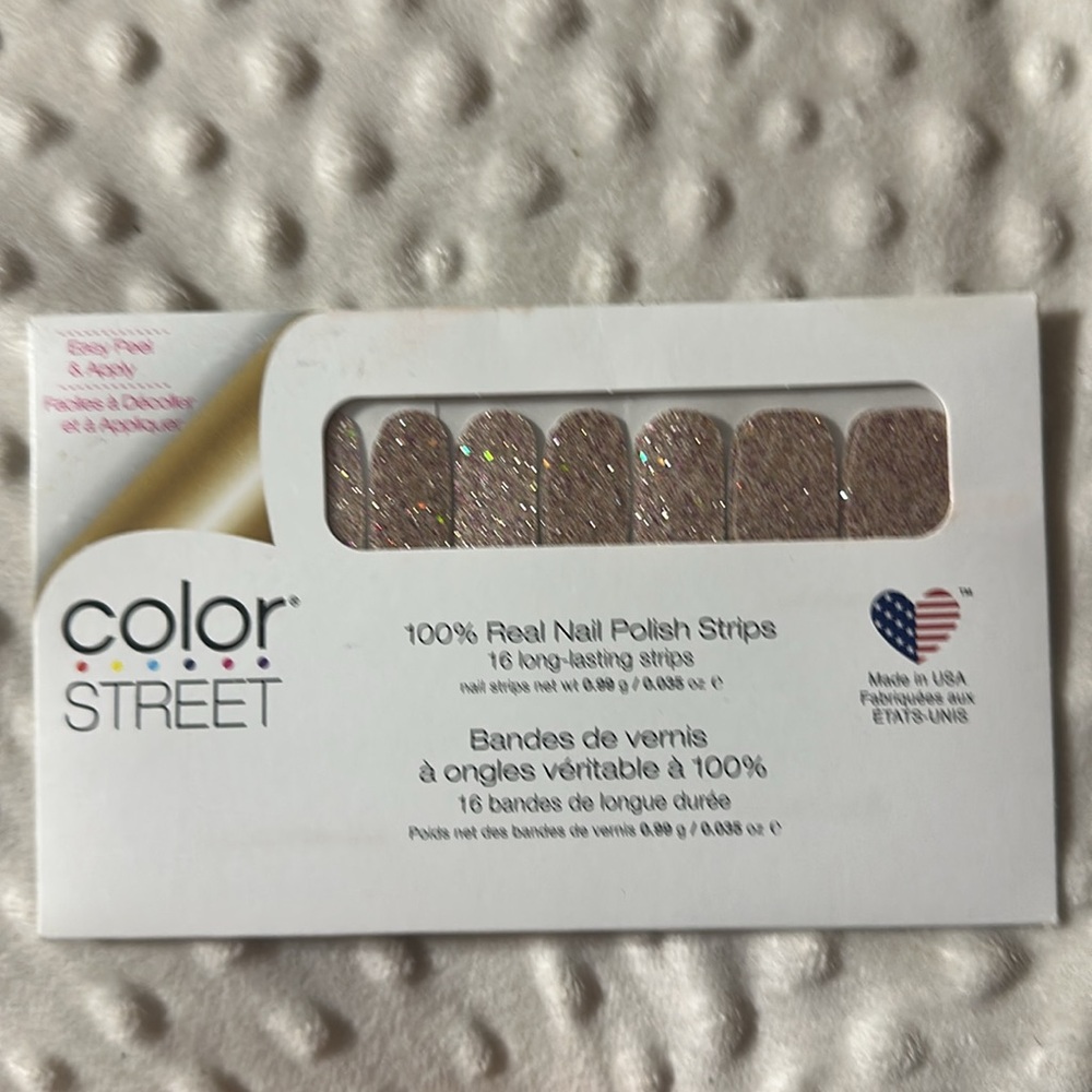 🩶5/$30 Tokyo Lights Color Street Nail Strips Pink Gold Holographic Sparkle NEW - Picture 4 of 6